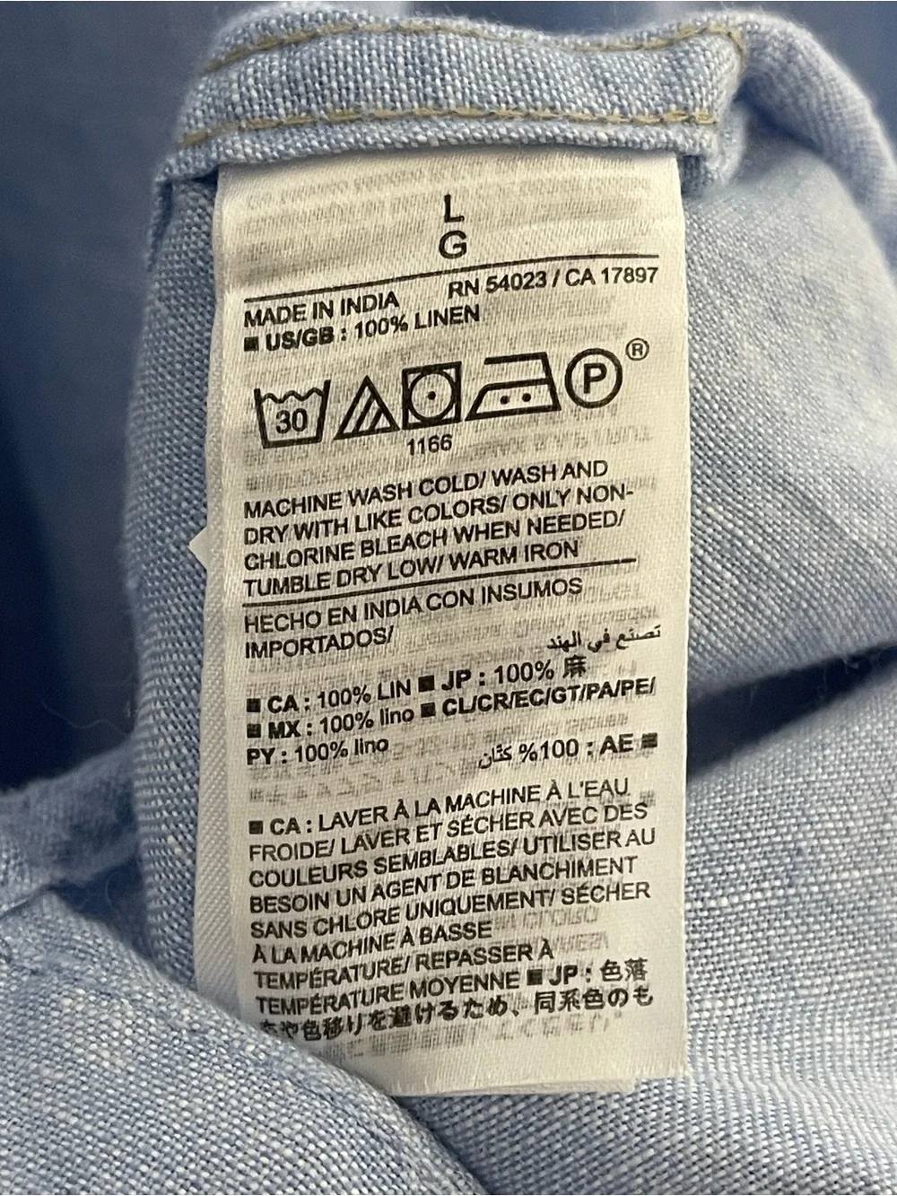 Banana Republic Sky Blue Linen Button-Down Camp Shirt